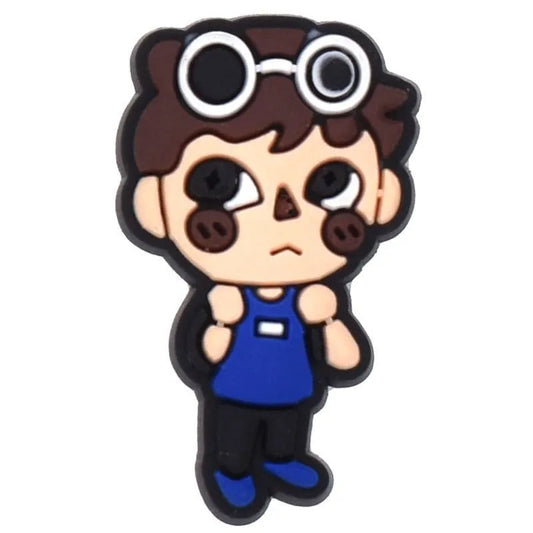 Brown Hair Boy Shoe Charm