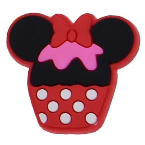 Minnie Mouse Cupcake Shoe Charm