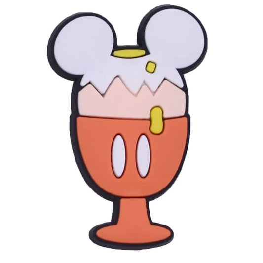Mickey Mouse Stylised Egg In Cup Shoe Charm
