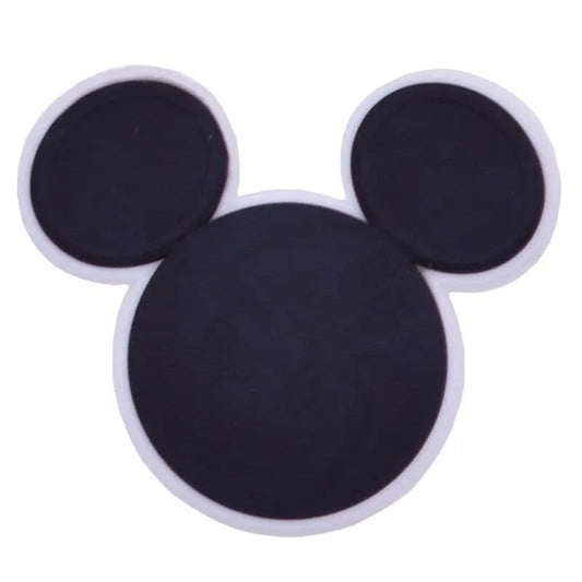 Mickey Mouse Black Sillouette Shoe Charm