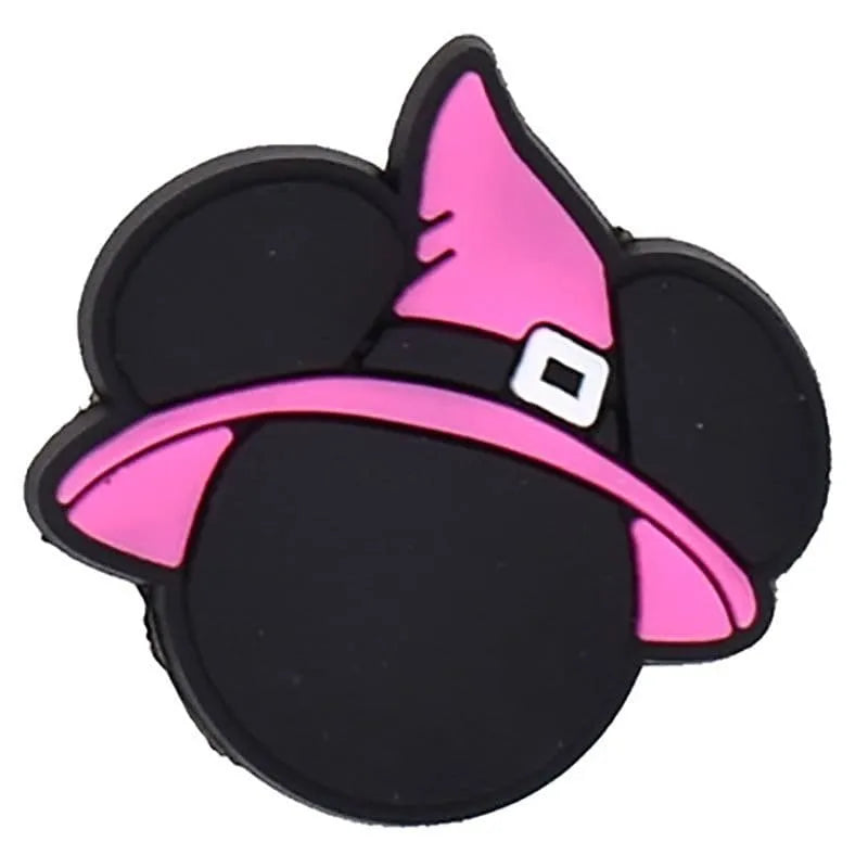 Mickey Mouse Sillouette Head With Hat Shoe Charm