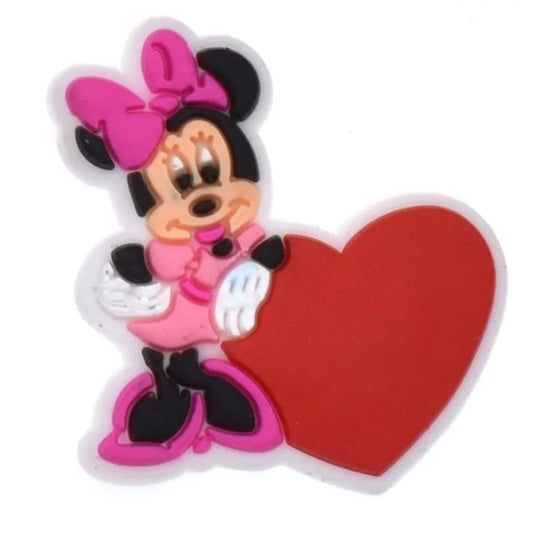 Minnie Mouse Big Red Heart Shoe Charm