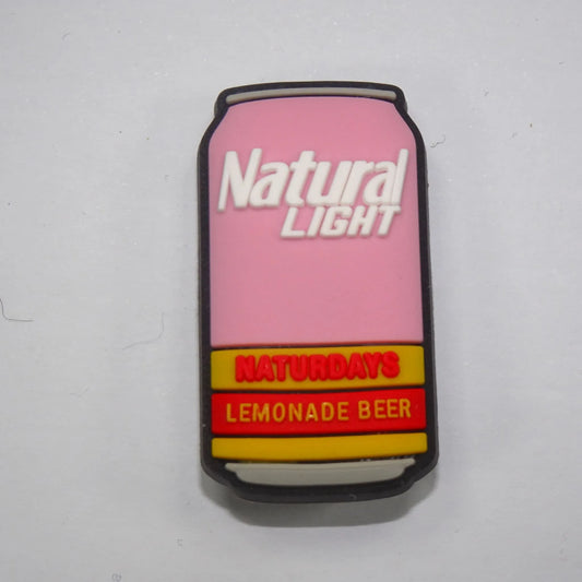 Natural Litght Beer Pink Can Shoe Charm