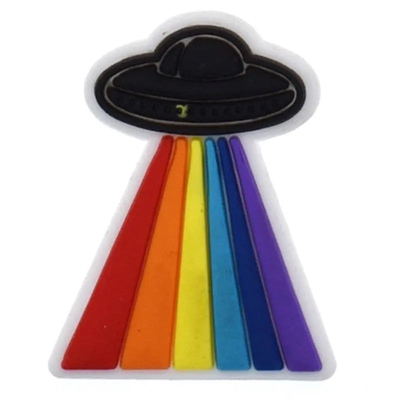 Flying Saucer Colours Shoe Charm
