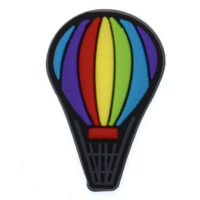 Hot Air Balloon Rainbow Shoe Charm