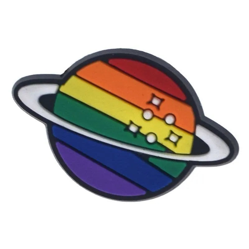 Rainbow Planet Shoe Charm