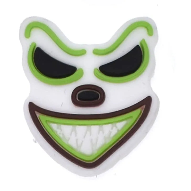 Happy Green Face Shoe Charm