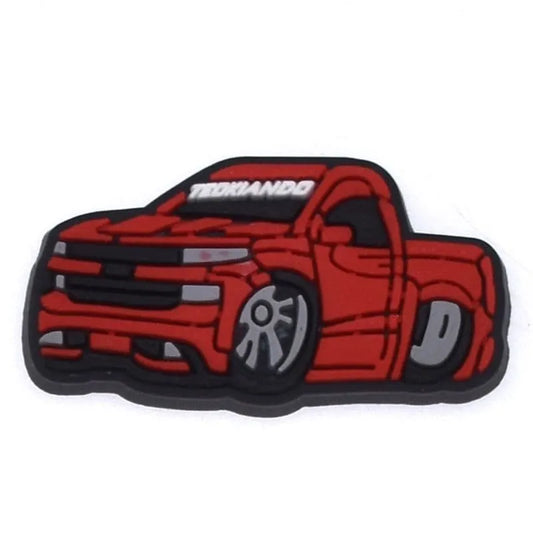 Red Pickup Shoe Charm