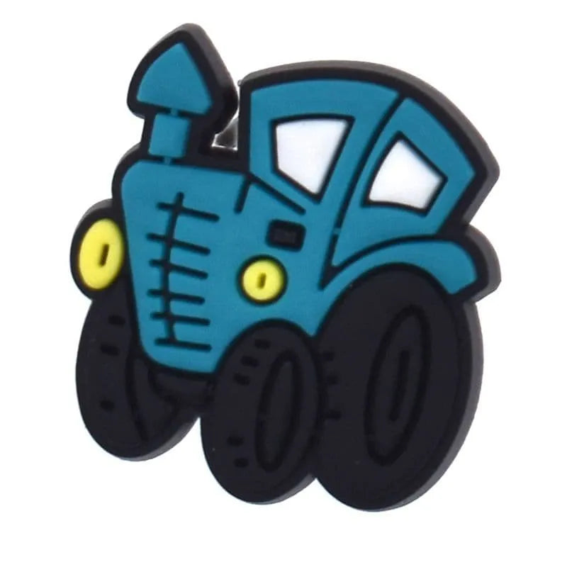 Blue Tractor Shoe Charm