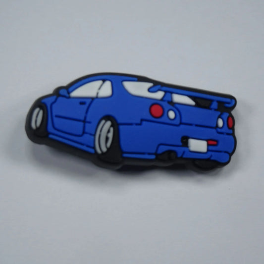 Blue Coupe Sports Car Rear Shoe Charm