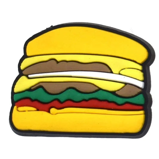 Double Stacked Cheeseburger Shoe Charm