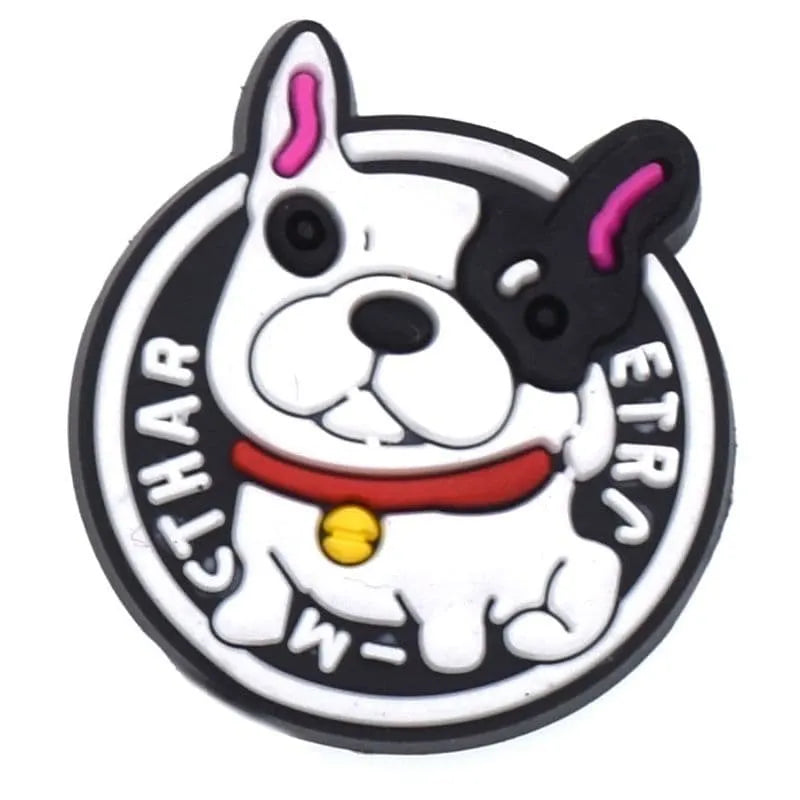 Patch Eye Dog Shoe Charm
