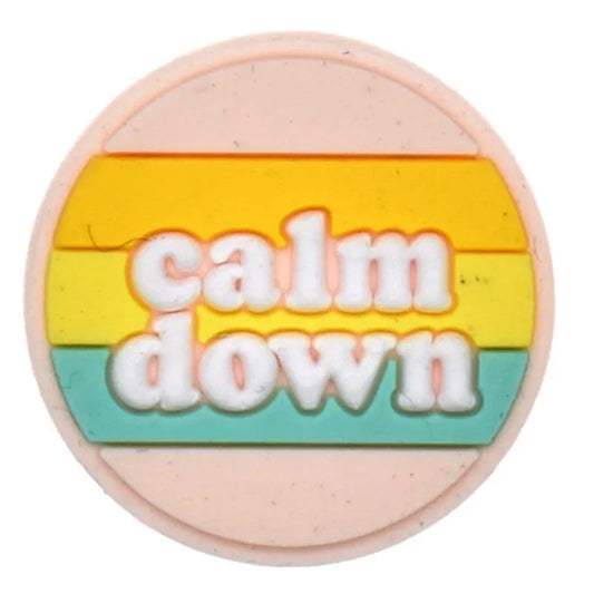 Calm Down Sign Shoe Charm