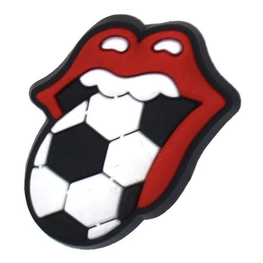 Football Lips Shoe Charm