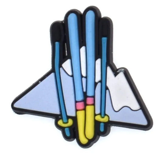 Ski'S Mountain Shoe Charm