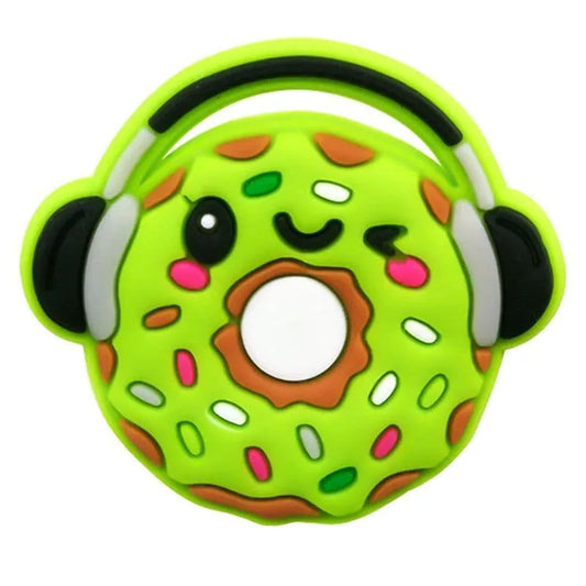 Iced Donut Green Shoe Charm