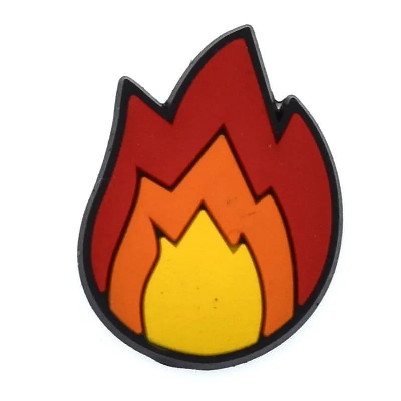 Fire Flame Shoe Charm