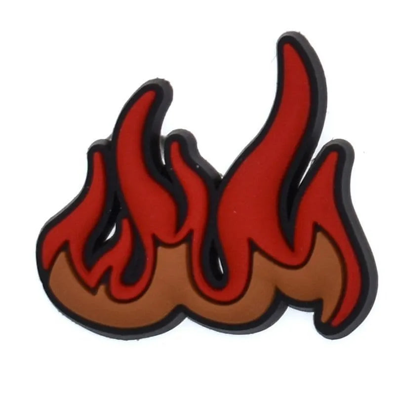 Fire Flames Shoe Charm