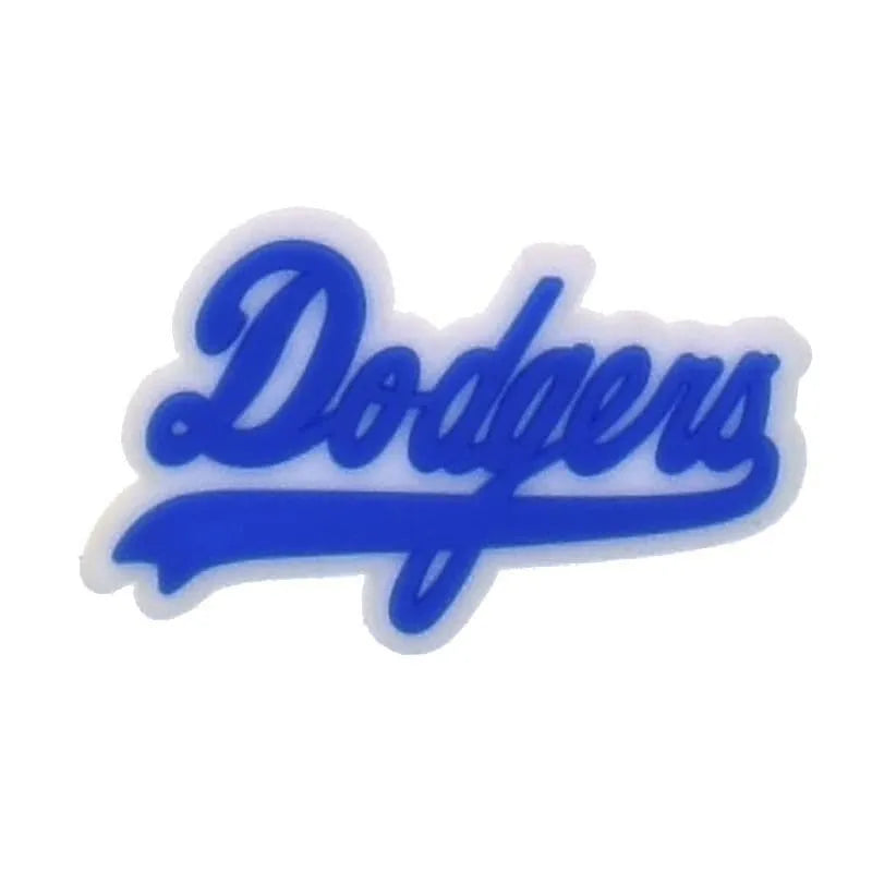 La Dodgers Baseball Sign Team Badge Logo Blue Shoe Charm