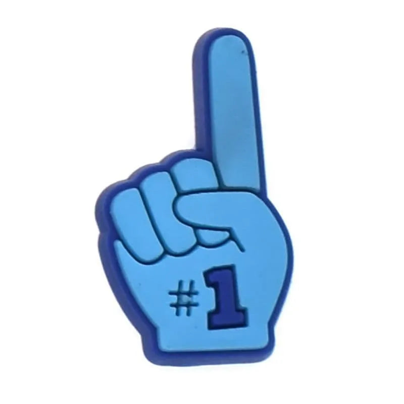 La Dodgers Baseball Blue Finger Hand Souvenir Shoe Charm