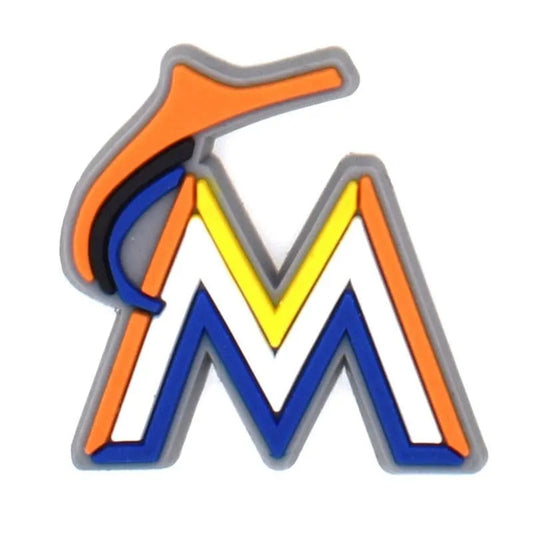 Miami Marlins Baseball Team Sign Symbol Shoe Charm