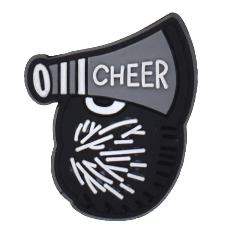Megaphone Loud Black Shoe Charm