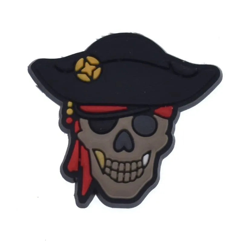 Pirate Skull Shoe Charm