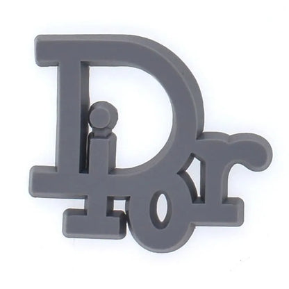 Dior French Luxury Stylized Grey Shoe Charm