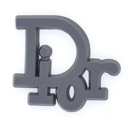 Dior French Luxury Stylized Grey Shoe Charm