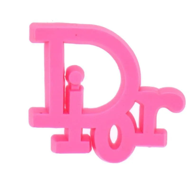 Dior French Luxury Stylized Pink Shoe Charm