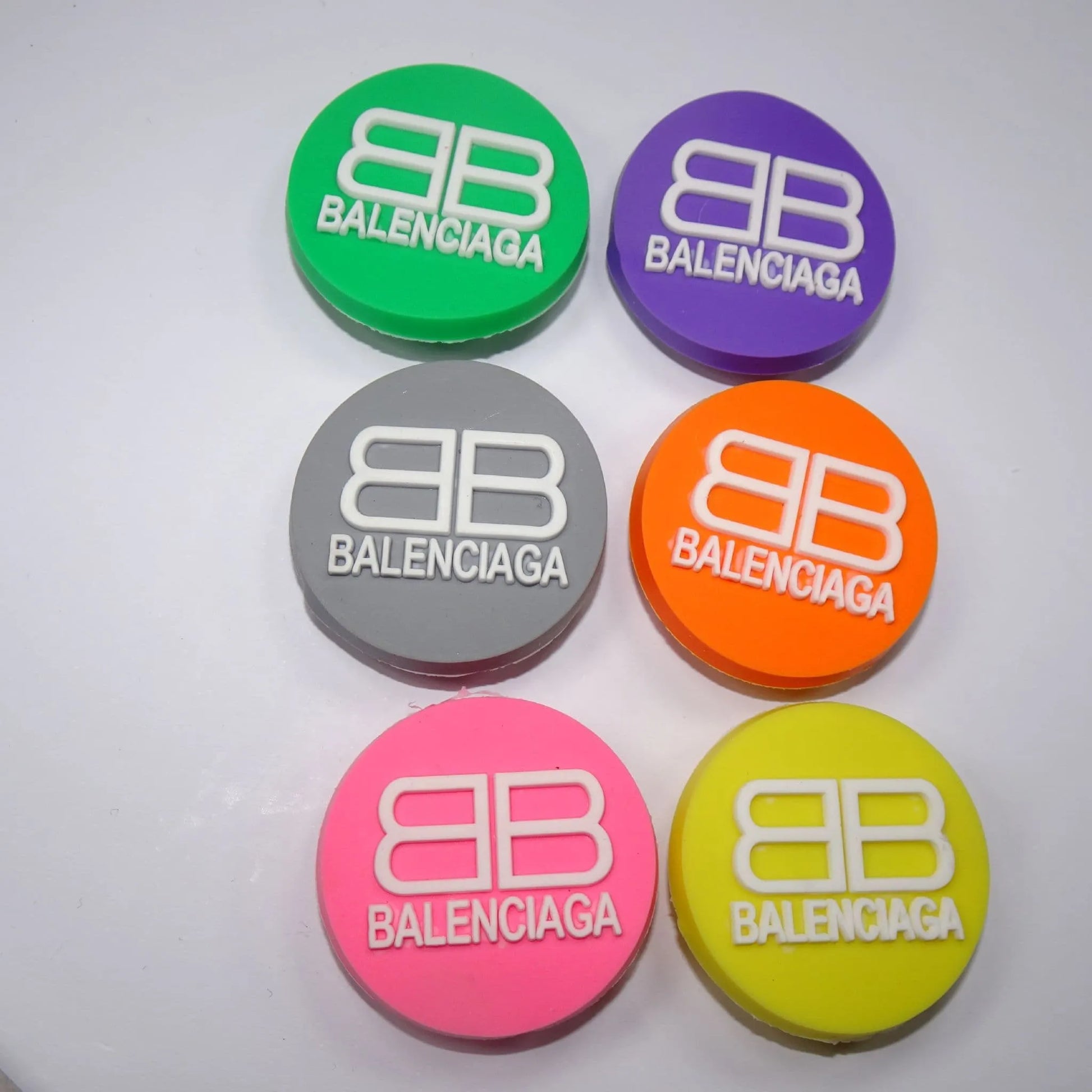 Bb Balenciaga 6 Colours Round Badge Shoe Charm