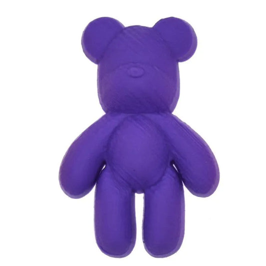 Purple Teddy Bear Shoe Charm