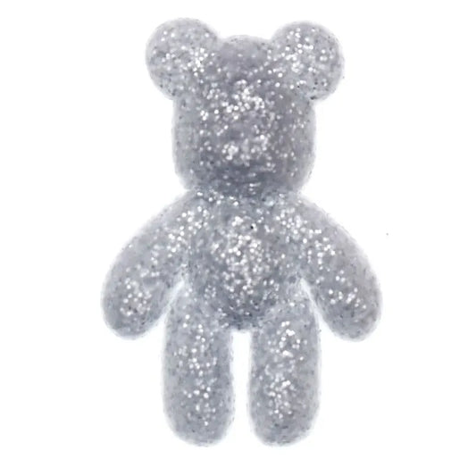 Teddy -Silver Sparkle Shoe Charm