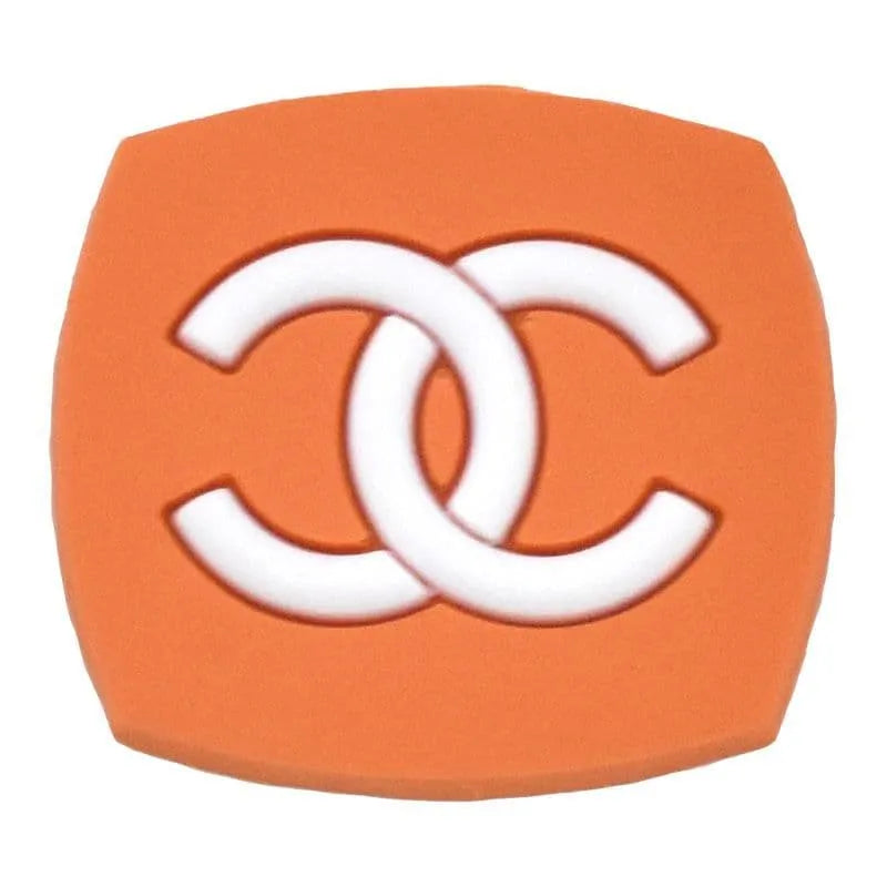 Chanel Double C Badge Orange Shoe Charm
