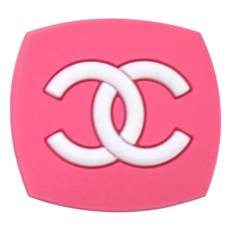 Chanel Double C Badge Pink Shoe Charm
