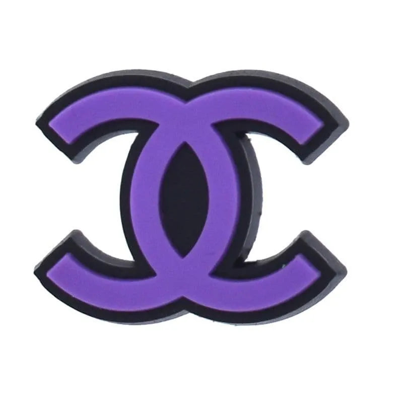 Chanel Double C Stylized Purple Shoe Charm