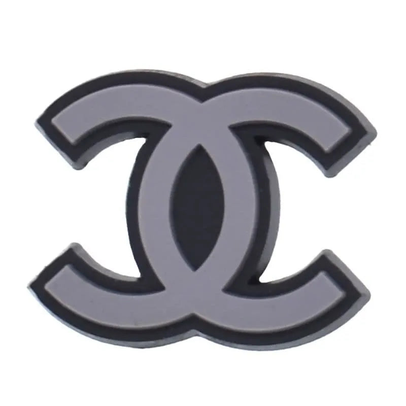 Chanel Double C Stylized Grey Shoe Charm