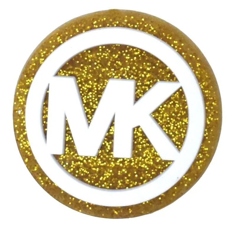 Mk Michael Korrs Badge Logo Speckled Gold Shoe Charm