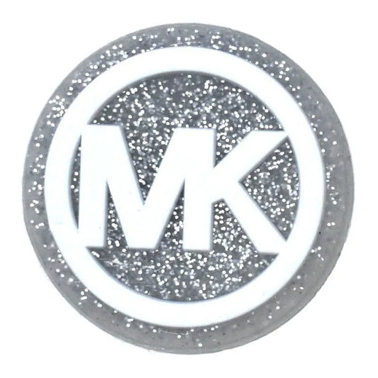 Mk Michael Korrs Badge Logo Speckled Silver Shoe Charm