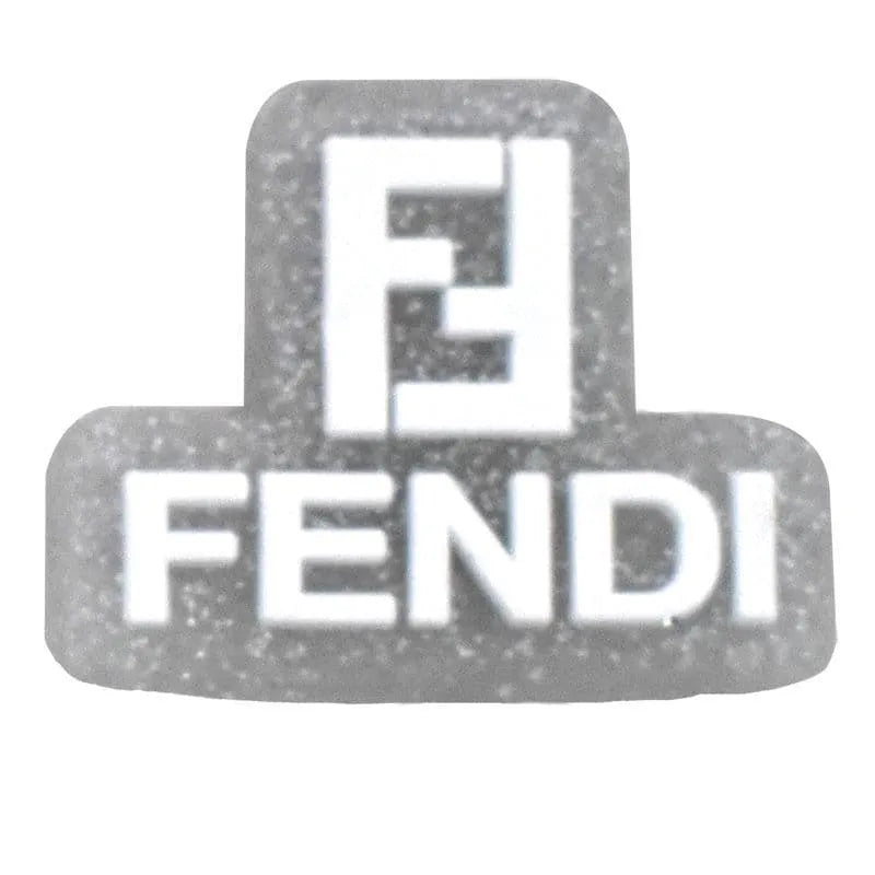 Fendi Italian Luxury Speckled Silver Shoe Charm