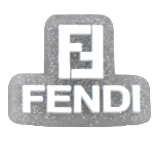 Fendi Italian Luxury Speckled Silver Shoe Charm