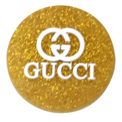 Gucci Round Badge Speckled Gold Shoe Charm