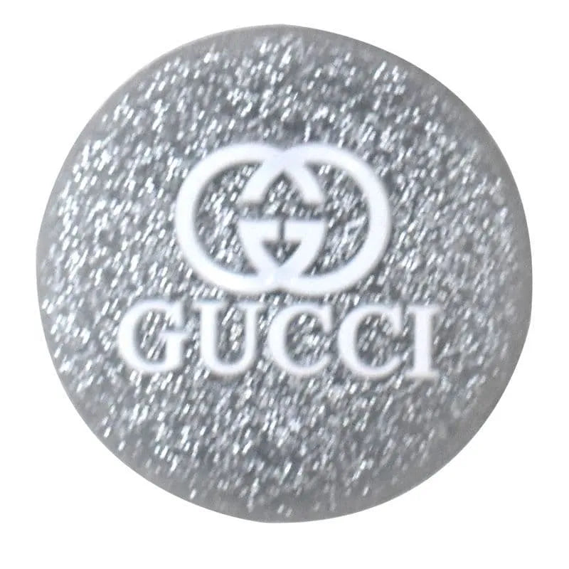 Gucci Round Badge Speckled Silver Shoe Charm