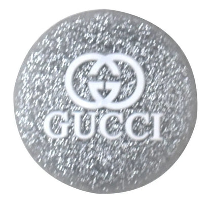 Gucci Round Badge Speckled Silver Shoe Charm