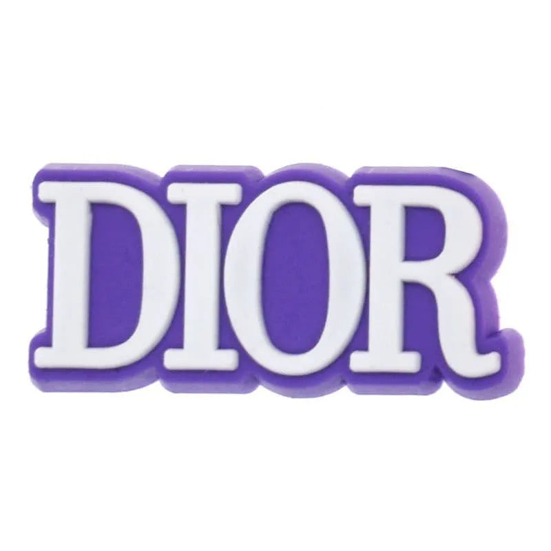 Dior French Luxury Block Purple Shoe Charm