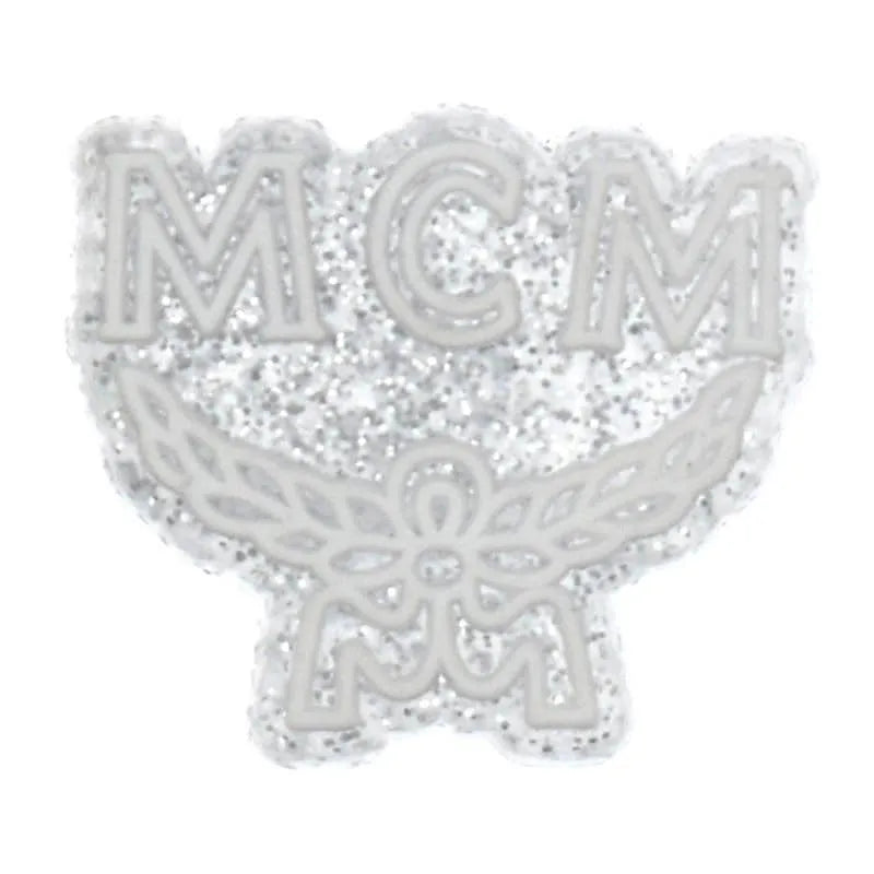 Mcm Stylised Logo Speckled Silver Shoe Charm