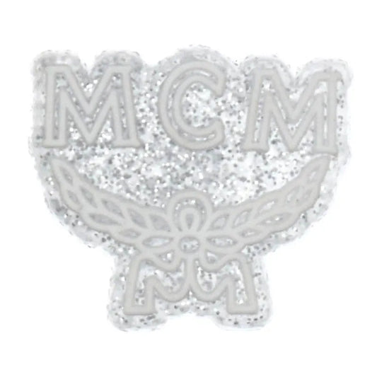 Mcm Stylised Logo Speckled Silver Shoe Charm