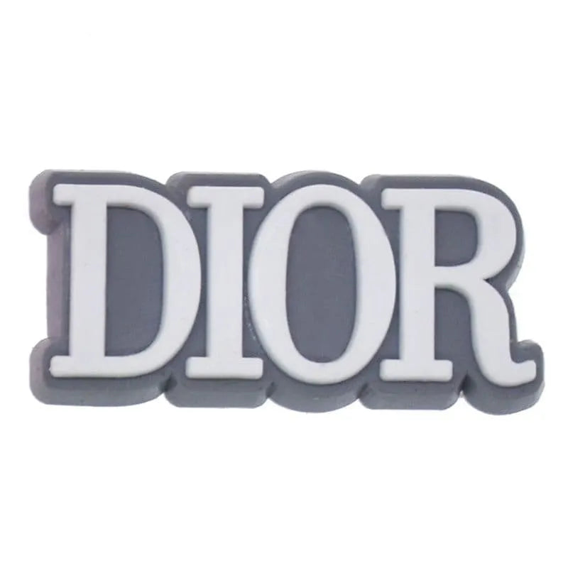 Dior French Luxury Block Grey Shoe Charm