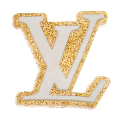 Lv Louis Vuitton French Luxury Stylized Speckled Gold Shoe Charm