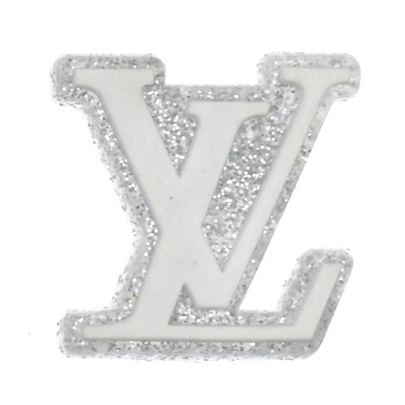 Lv Louis Vuitton French Luxury Stylized Speckled Silver Shoe Charm
